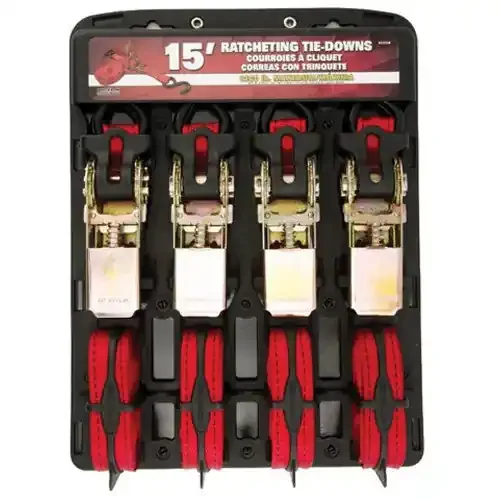1‘ X 15‘ 1200 Lb Racheting Tiedown Red By Erickson