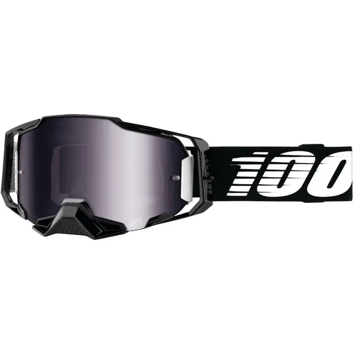 100% Armega Goggles Black with Silver Mirror Lens – 50710-001-02
