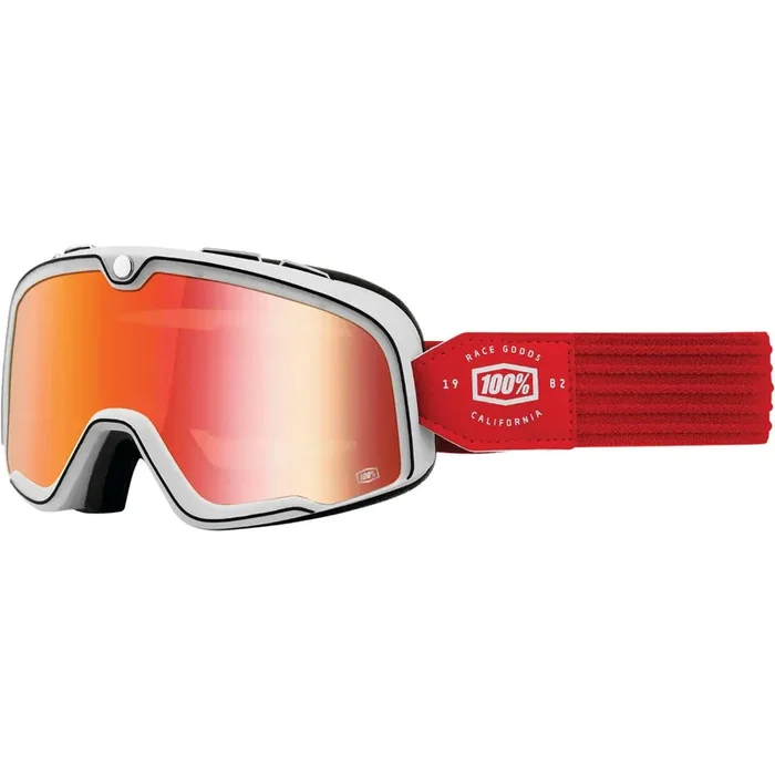 100% Barstow Goggles Carlyle with Red Mirror Lens – 50002-384-02