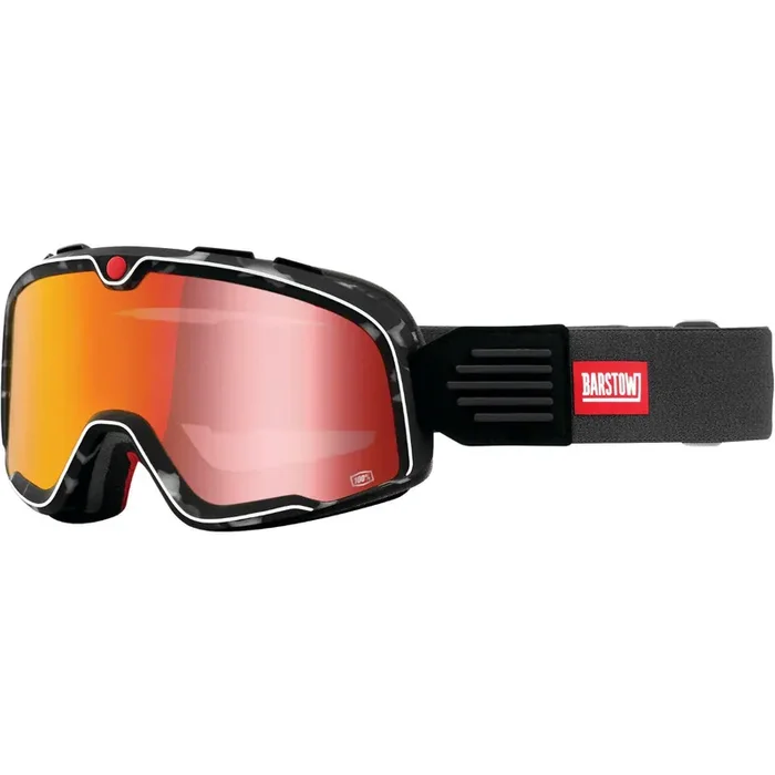100% Barstow Goggles Gasby with Red Mirror Mirror Lens – 50002-377-02