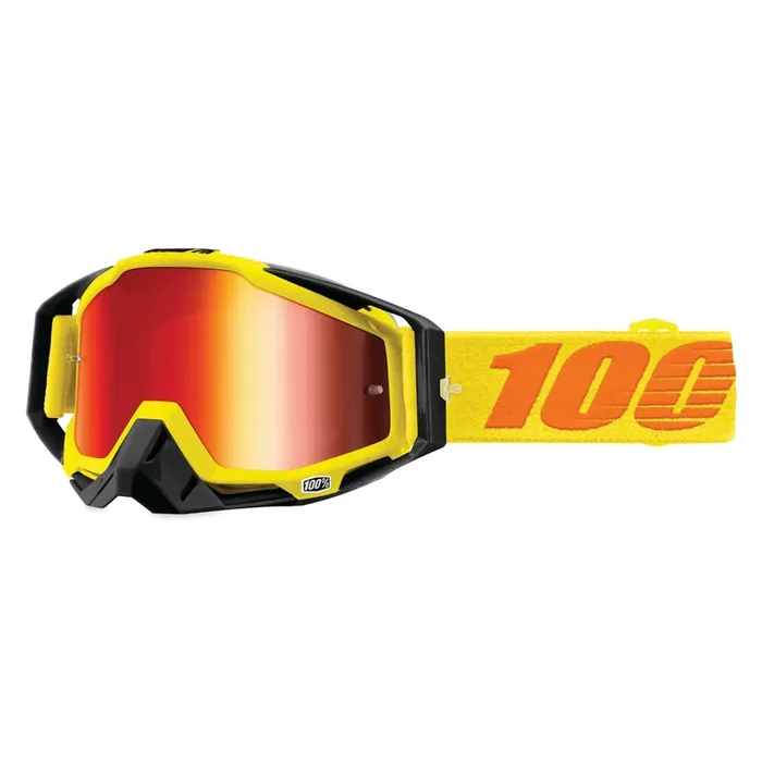 100% Gen1 Racecraft Goggles Attack with Red Mirror Lens – 50110-026-02