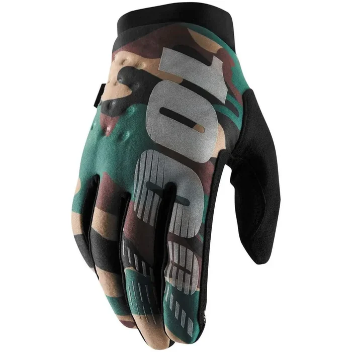 100% Men‘s Brisker Cold-Weather Gloves Camo/Black