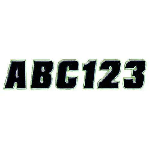 2 LETTER & NUMBER KIT BLACK /GREEN