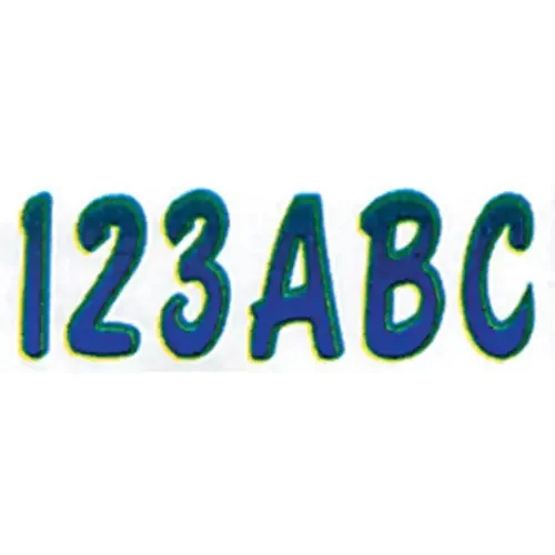 3 LETTER & NUMBER KIT PURPLE / TEAL