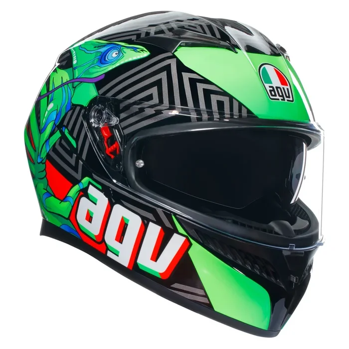 AGV K3 Kamaleon Helmet – Black/Red/Green