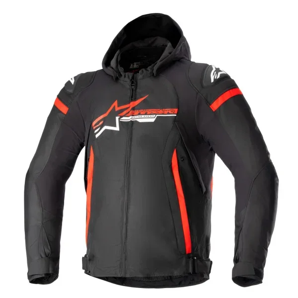 Alpinestars Zaca WP Jacket Black Bright Red White – Textile Jackets