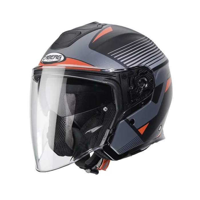 CABERG FLYON RIO MATT BLACK/RED/ANTHRACITE/SILVER HELMET S/O *