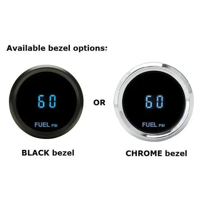 Dakota Digital Round High Resolution Fuel Pressure Gauge Blue Display SLX-10-2