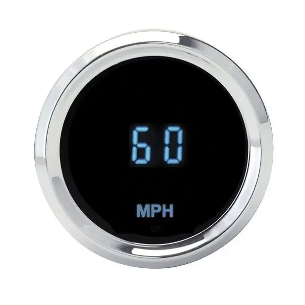 Dakota Digital Universal 2-1/16″ Round Mini KPH Speedometer Gauge Blue SLX-01-4