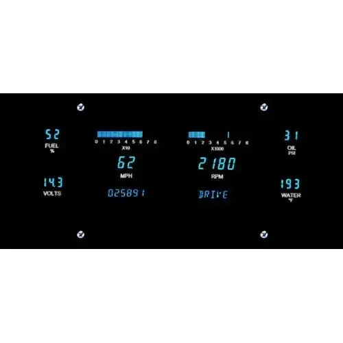 Dakota Digital Universal 4.6″ x10″ Rectangle 6 Gauge Instrument System VFD3-1010