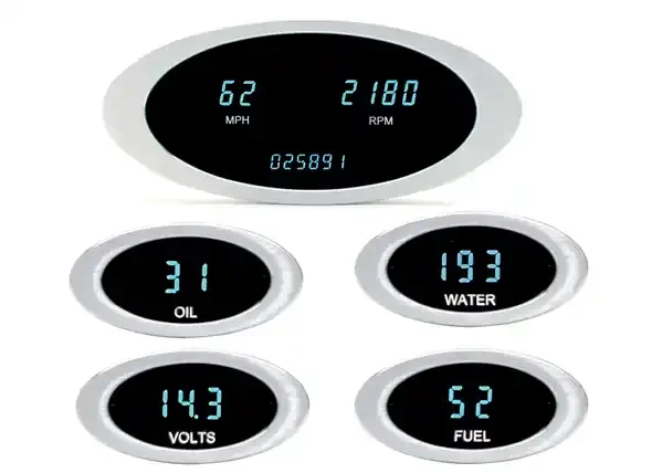 Dakota Universal ION Series Oval 5 Gauge Kit Speedometer Tach ION-50-1
