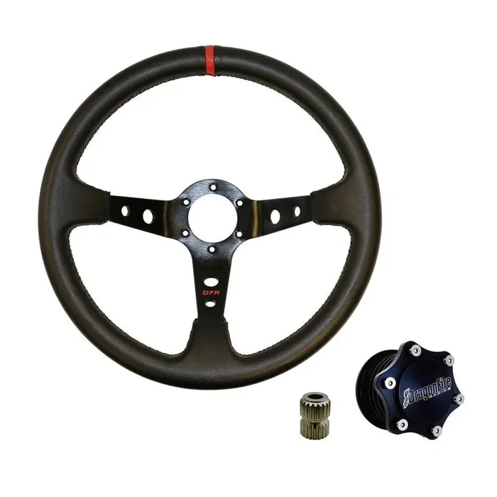Dragonfire Quick Release Sport V Steering Wheel Kit RZR Maverick X3 Defender All