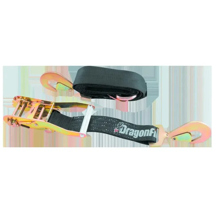 DragonFire Racing 2″ x 9‘ Heavy-Duty Ratchet Strap – Black – 04-0811