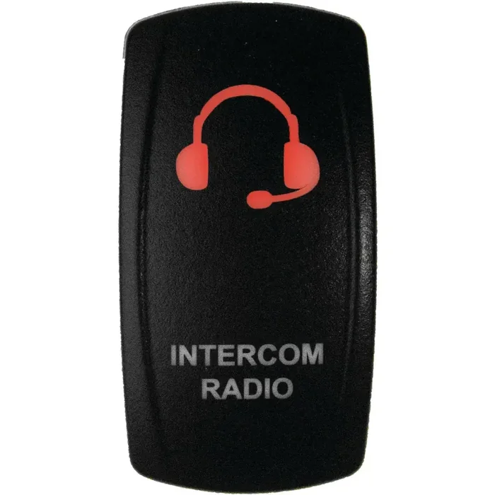 DragonFire Racing Laser-Etched Dual LED Switch – Intercom Radio On/Off – Red – 04-0127