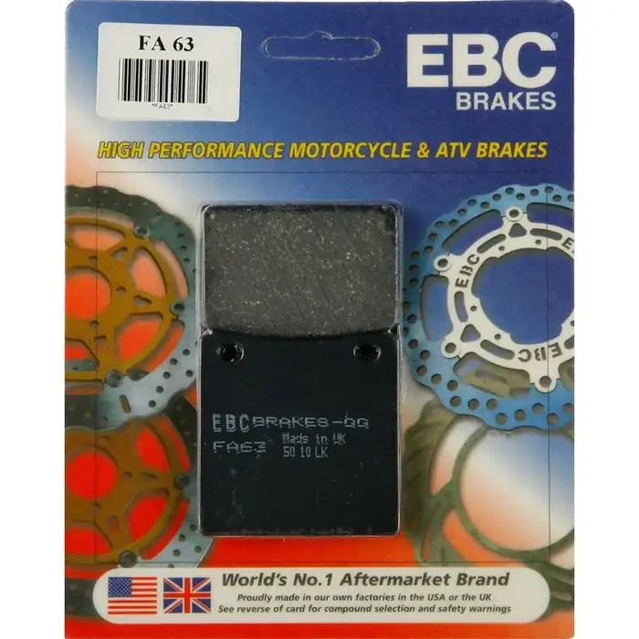 EBC 1 Pair FA-SFA-TT-X Premium Organic Replacement Brake Pads MPN FA63
