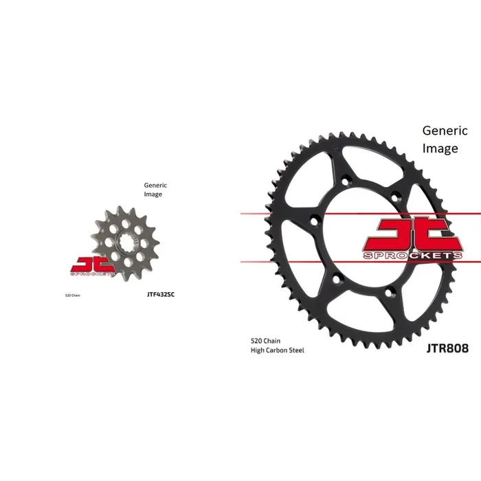 Front and Rear Steel Sprocket Kit for OffRoad SUZUKI RMX250 1989-1998