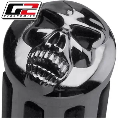 G2 Ergonomics Yamaha XV1600 Road Star 99-14 Rail Grips with Skully End Caps and Throttle Tube