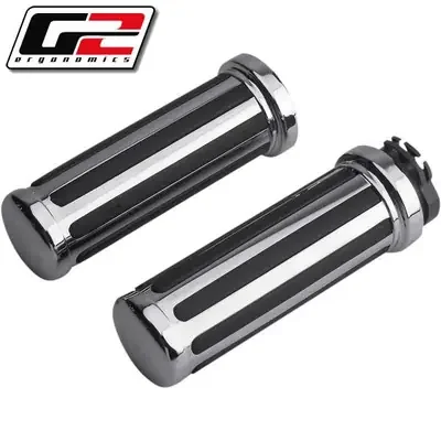G2 Ergonomics Yamaha XV1900 Roadliner 06-14 Rail Grips with Smooth End Caps and Throttle Tube