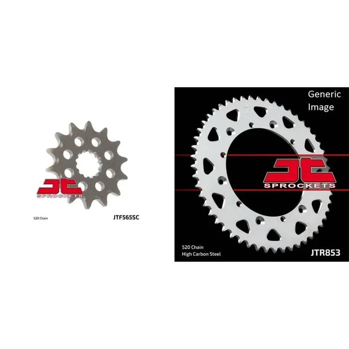 JT SPROCKETS Front and Rear Steel Sprocket Kit for OffRoad YAMAHA MX400 1975