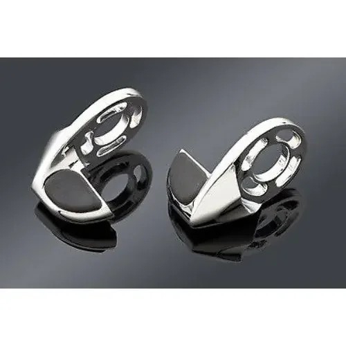 Kuryakyn Chrome Adjustable ISO Grip Throttle Boss Pair Hand Paddle Harley Honda