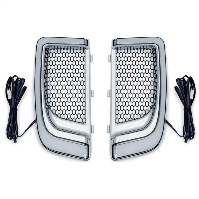 Kuryakyn Tracer LED Fairing Lower Grills Chrome