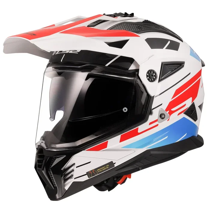 LS2 MX702 Pioneer II Namib Helmet – White/Blue/Red