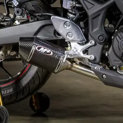 M4 Exhaust Yamaha YZF-R3 15-24 Street Slayer Carbon Slip On Exhaust