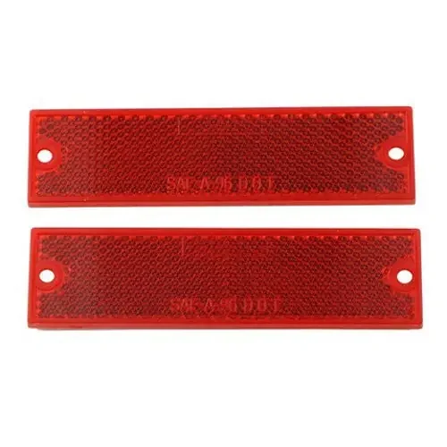 Optronics – RE-15RK – Rectangular Reflectors (4-3/8 x 1-1/8in.), Red