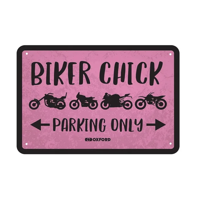 Oxford Biker Chick Garage Sign