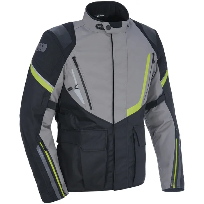 Oxford Montreal 4.0 MS Dry2 Dry Jacket Black Grey & Fluo – Textile Jackets