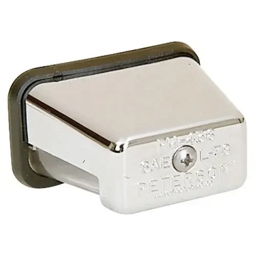 Peterson V436SX License Light Plate Chrome Stud Mount