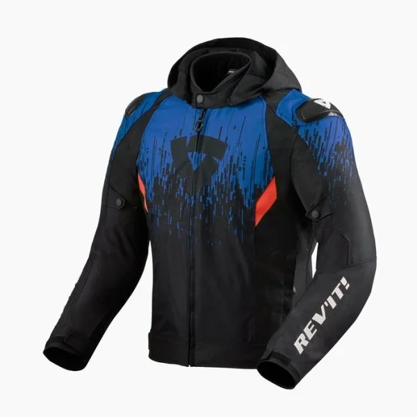 Rev’it! Rev’it Quantum 2 H2O Air Textile Jacket – Black / Blue – Textile Jackets