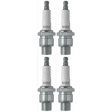 Set 4 NGK Standard Spark Plugs for Kawasaki H1-C 1972 Engine 500cc
