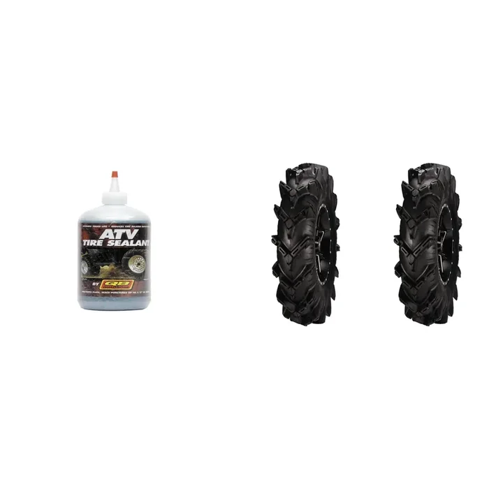 Set of 2 ITP Cryptip Front/Rear Tires 36×10-17 6-ply with QUADBOSS Sealant
