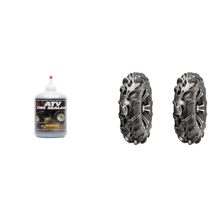 Set of 2 ITP Mega Mayhem Rear Tires 27×11-12 6-ply with QUADBOSS Sealant