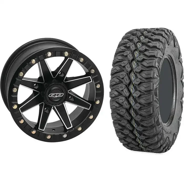 Set of 2 Mounted Wheel and Tire Kit Wheel 14×7 4+3 4/156 Tire 30×10-14 8 Ply