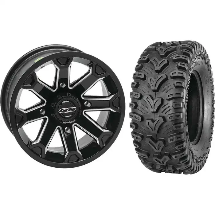 Set of 2 Mounted Wheel and Tire Kit Wheel 14×7 5+2 4/137 Tire 28×10-14 6 Ply
