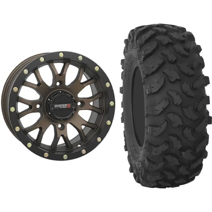 Set of 2 Mounted Wheel and Tire Kit Wheel 14×7 5+2 4/137 Tire 30×10-14 8 Ply