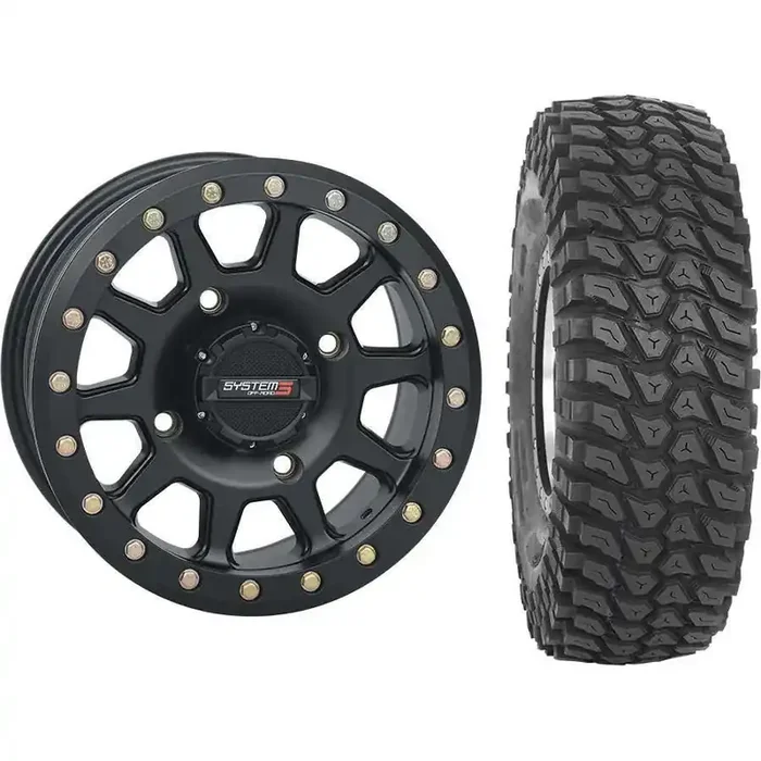 Set of 2 Mounted Wheel and Tire Kit Wheel 14×7 5+2 4/137 Tire 30×10-14 8 Ply