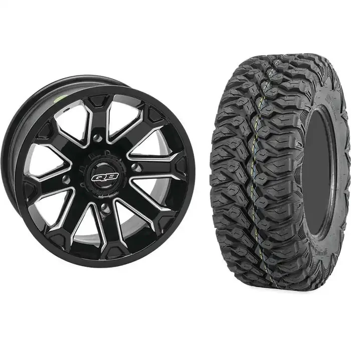 Set of 2 Mounted Wheel and Tire Kit Wheel 14×7 5+2 4/137 Tire 30×10-14 8 Ply