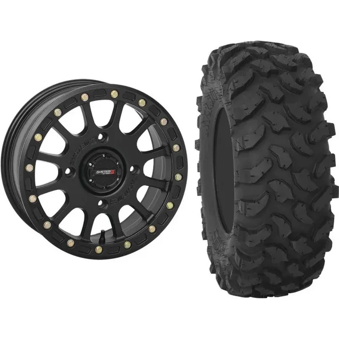 Set of 2 Mounted Wheel and Tire Kit Wheel 14×7 5+2 4/137 Tire 32×10-14 8 Ply