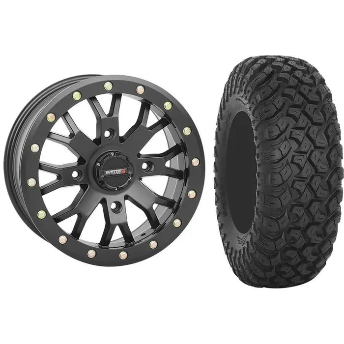 Set of 2 Mounted Wheel and Tire Kit Wheel 15×7 4+3 4/137 Tire 32×10-15 8 Ply