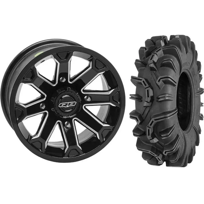 Set of 2 Mounted Wheel and Tire Kit Wheel 15×7 4+3 4/156 Tire 32×10-15 6 Ply