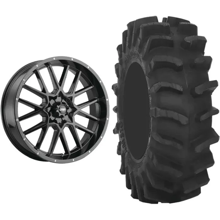 Set of 2 Mounted Wheel and Tire Kit Wheel 20×6.5 4+2.5 4/137 Tire 36×9-20 8 Ply