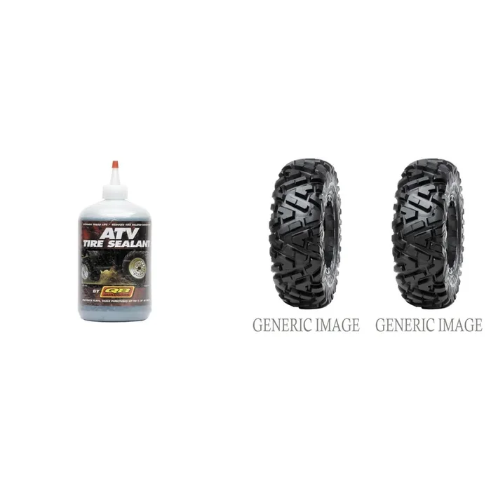 Set of 2 Power Grip DI2025 Radial Front Tires 26x9R-12 6-ply with Sealant