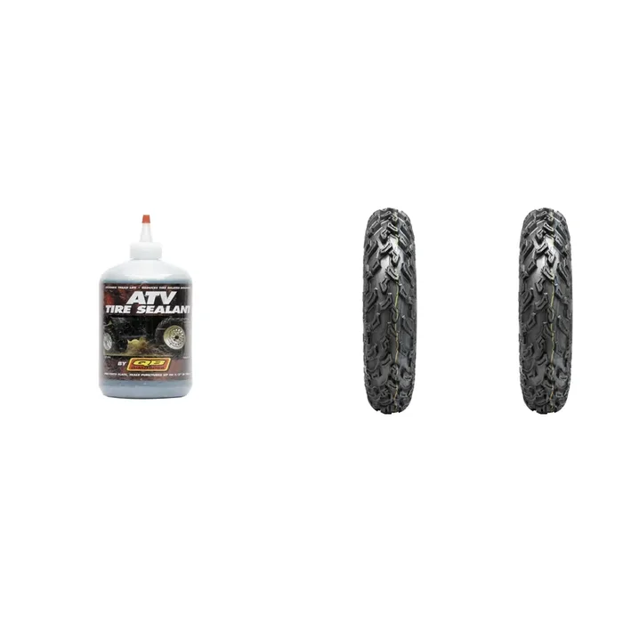 Set of 2 QUADBOSS QBT447 Front Tires 24×8-12 6-ply with Sealant