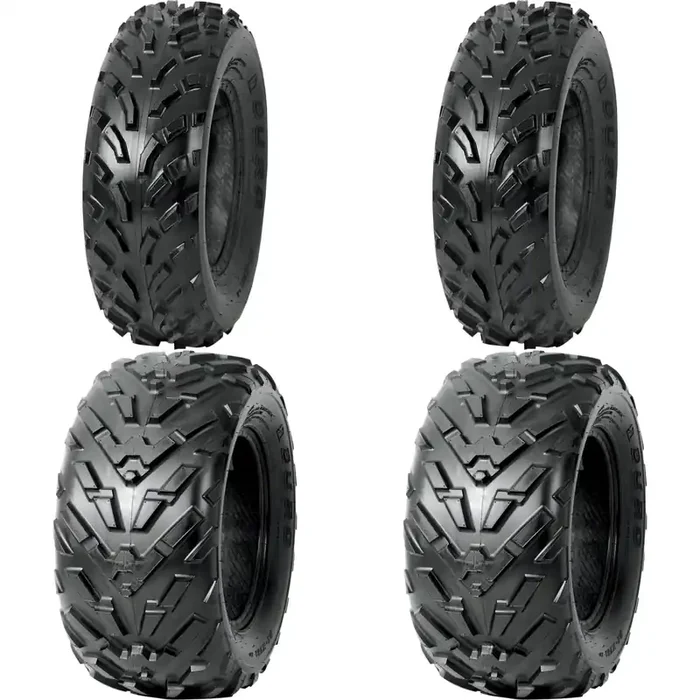 Set of 4 ATV DURO Tires (DI-K211 25×8-12 Front, DI-K721A 25×10-12 Rear)
