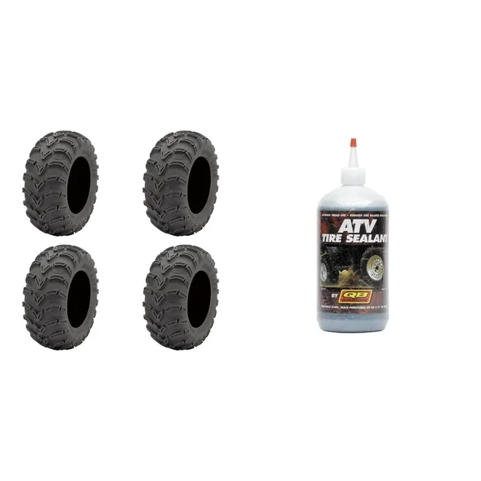 Set of 4 ATV ITP Tires (Mud Lite AT 24×9-11 Front/Rear) with QUADBOSS Sealant