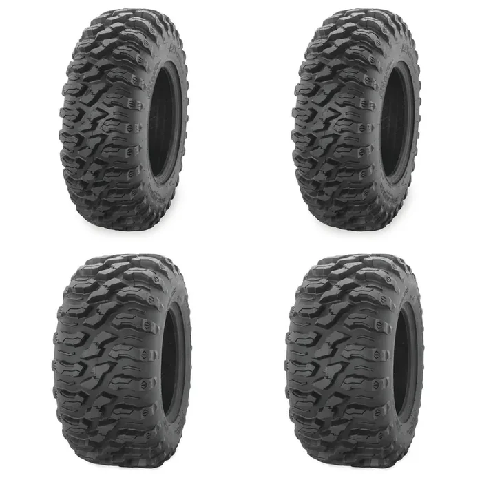 Set of 4 ATV QUADBOSS Tires (QBT446 27x9R-12 Front, 27x11R-12 Rear)