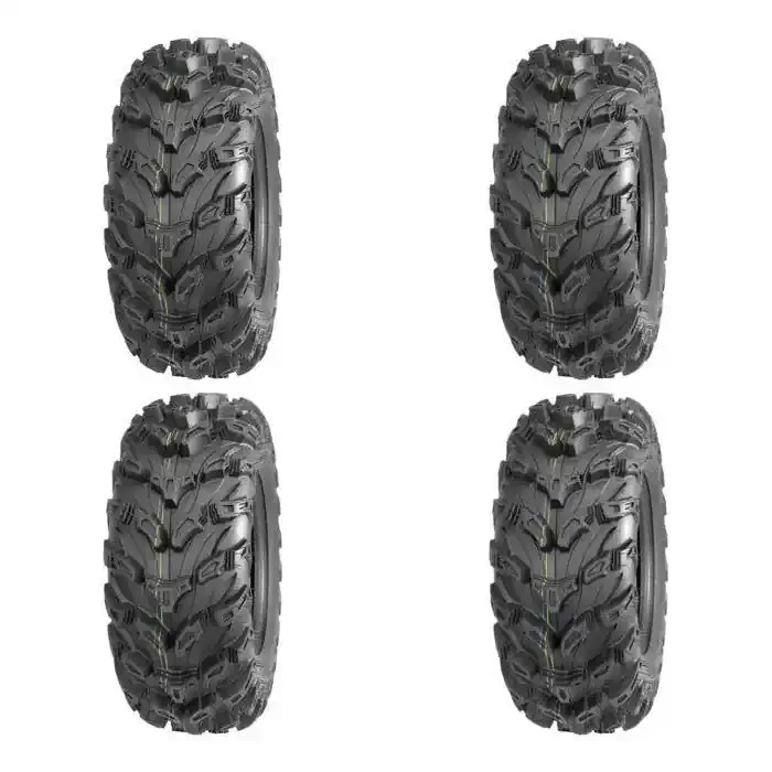 Set of 4 ATV QUADBOSS Tires (QBT672 26x9R-12 Front, 26x12R-12 Rear)